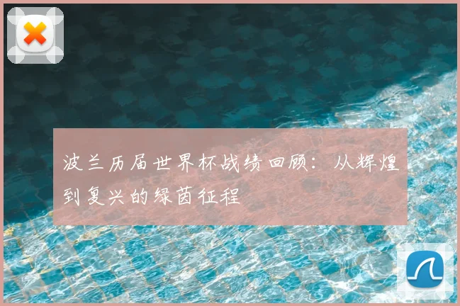 波兰历届世界杯战绩回顾：从辉煌到复兴的绿茵征程